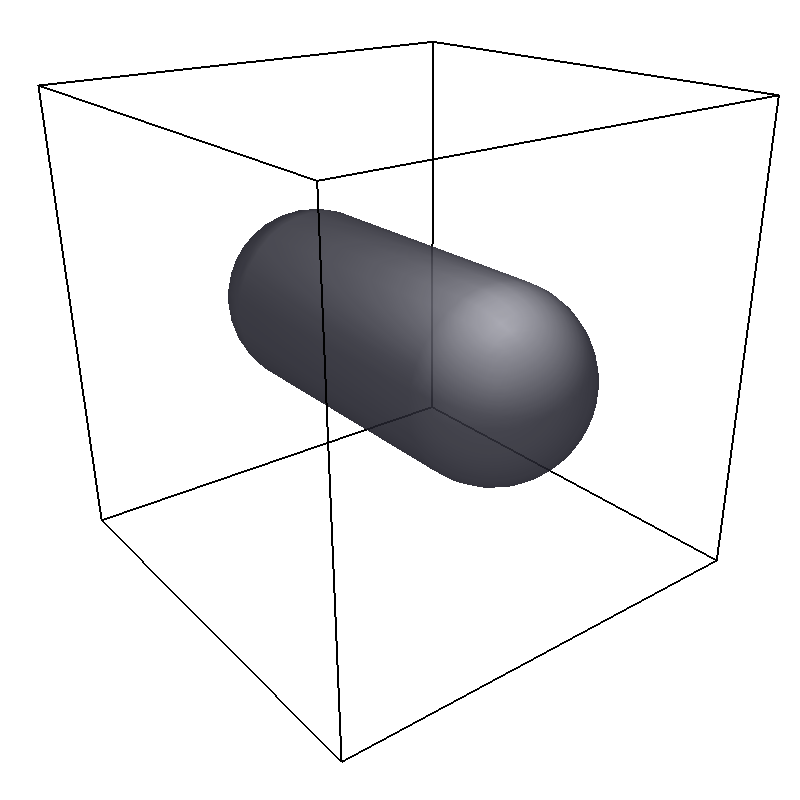 Visualization of a constraint with a SpheroCylinder shape.